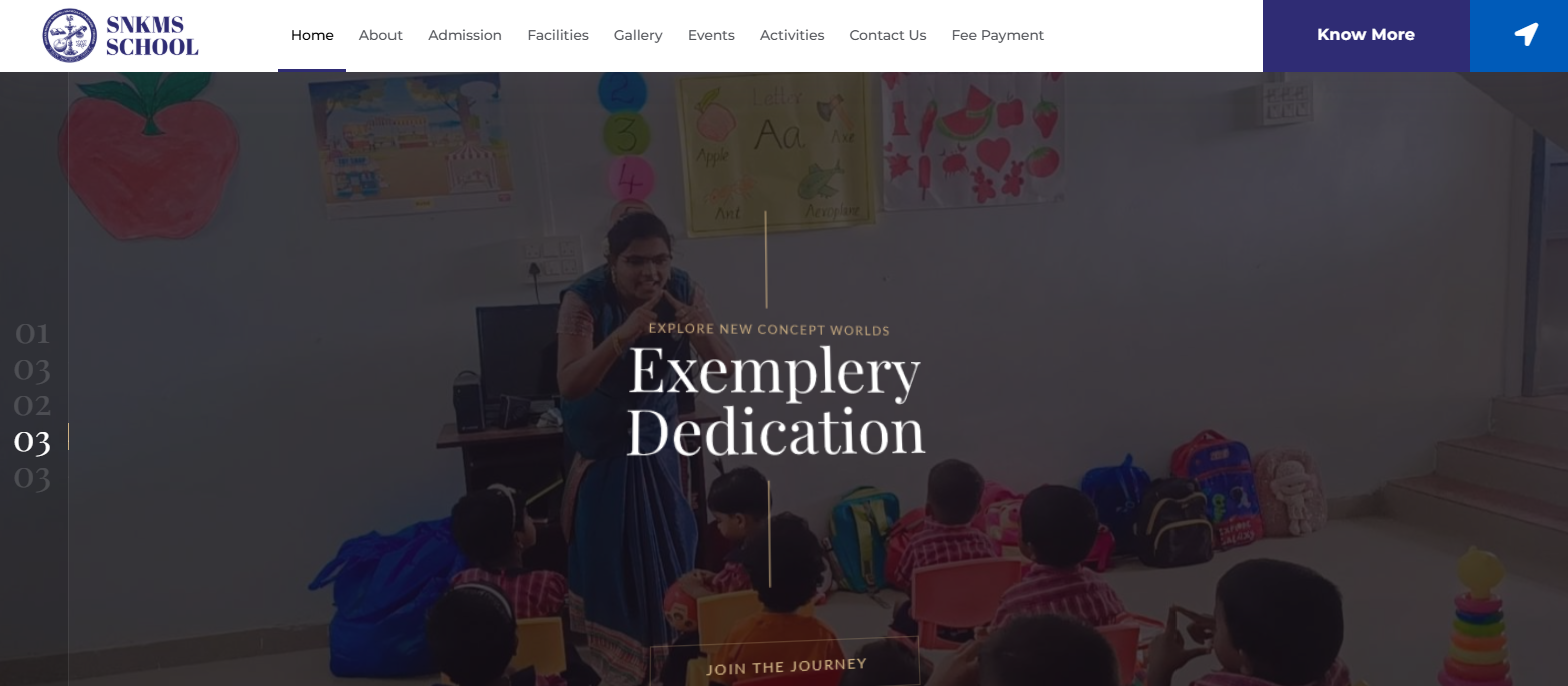 SNKMS.SCHOOL—web design project in Thoothukudi